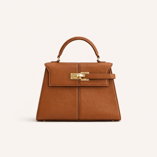 Трапециевидная кожаная сумка