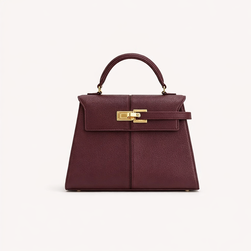 Трапециевидная кожаная сумка