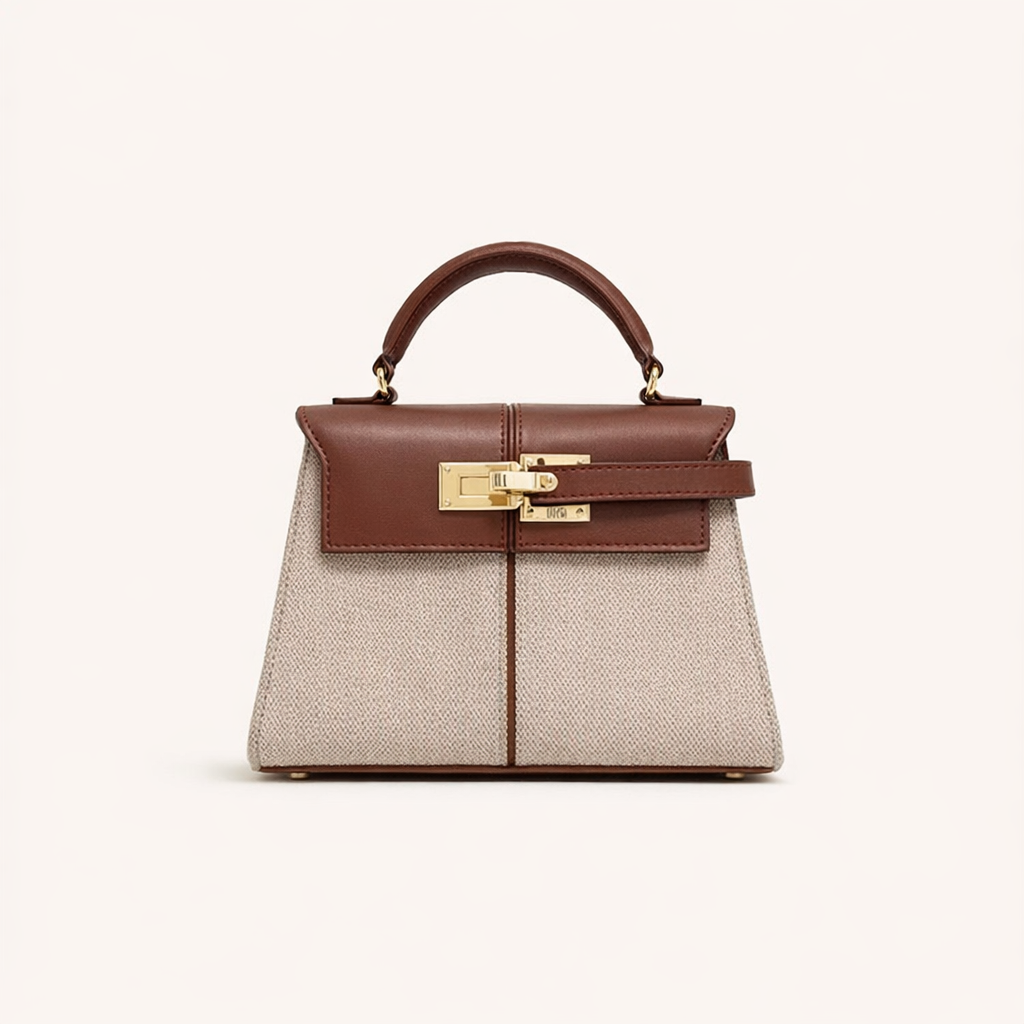 Трапециевидная кожаная сумка